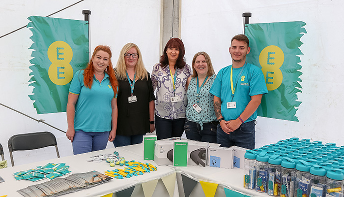 EE employees at their stall